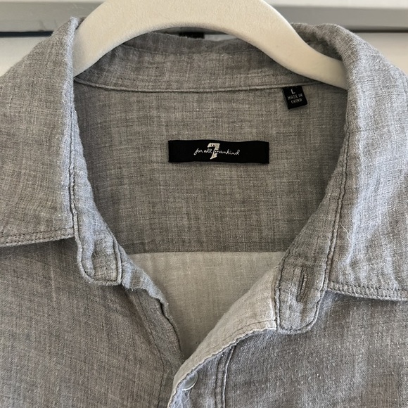 7 for All Mankind Men’s Button Down Size L - Picture 2 of 5